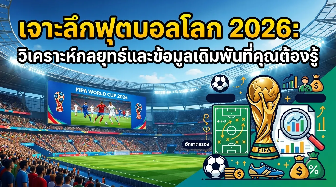 วิเคราะห์บอลโลก World Cup 2026: ตารางการแข่งขันและกลยุทธ์เดิมพันอัจฉริยะ